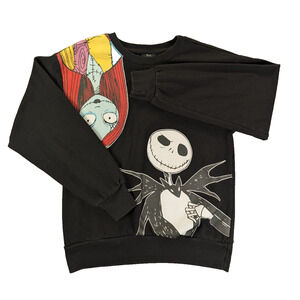 Nightmare Before Christmas Sweater Small Women's Disney Graphic "Jack & Sally"